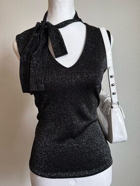 The Limited Metallic Scarf Tank Top Y2K Glam Maximalist